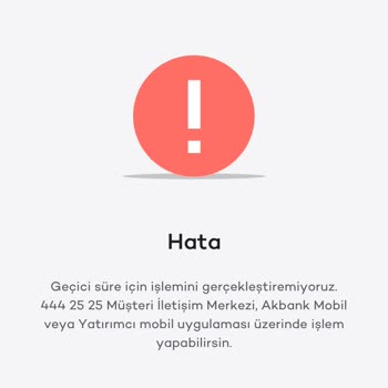 Akbank Mobil Uygulama Hatası