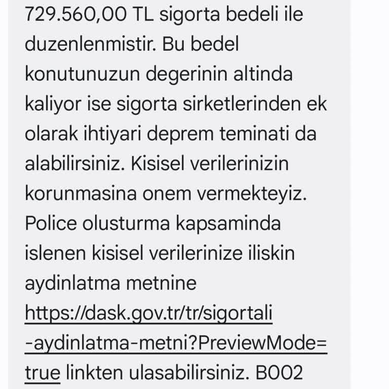 VakıfBank Hasanpaşa Şubesi Sattığım Evin DASK Poliçesini Yenilemiş