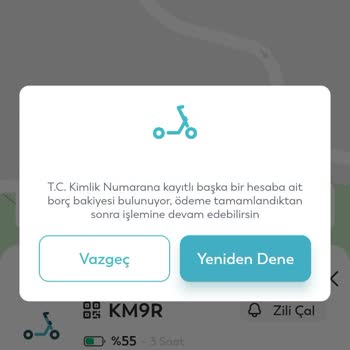 BinBin Şahsi T. C. Numaram İle Scooter Kullanılmış. Başkasının Tel Numarası