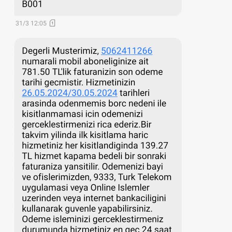 TeknosaCell Kısıtlama Diye Tüm Hattı Kapattı