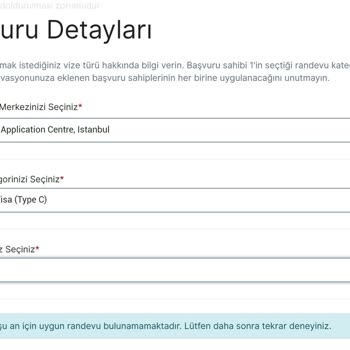 Norveç Vizesi İçin VFS Global'den Vize Randevusu Alamıyorum