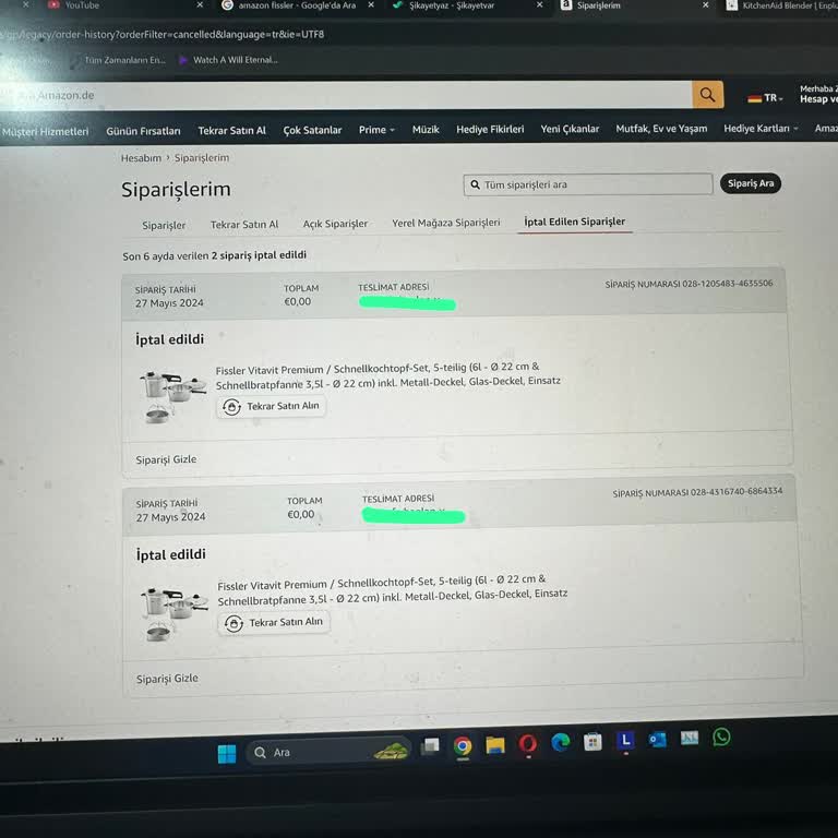 Amazon Yurt Dışı Saçma İptal Politikası