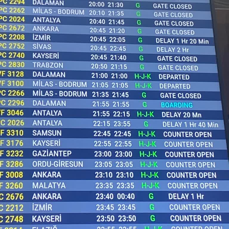 Pegasus 1 Saat 40 Dakika Rötar Bekliyoruz!