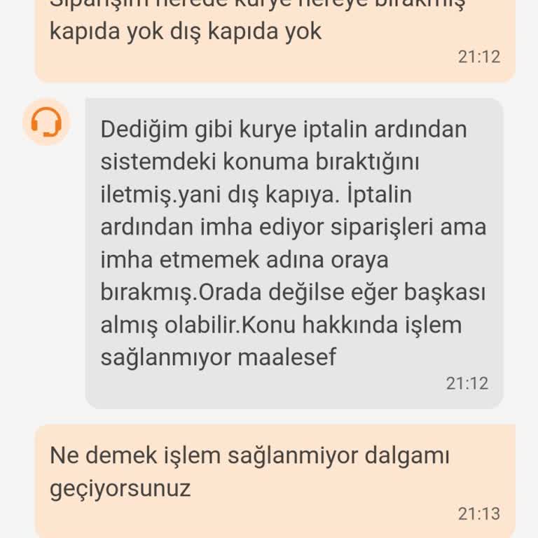 Trendyol Yemek Sipariş İptali Yalanı