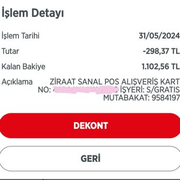 Gratis Uygulaması Kartımdan Para Çekti Ancak Sipariş Oluşmadı