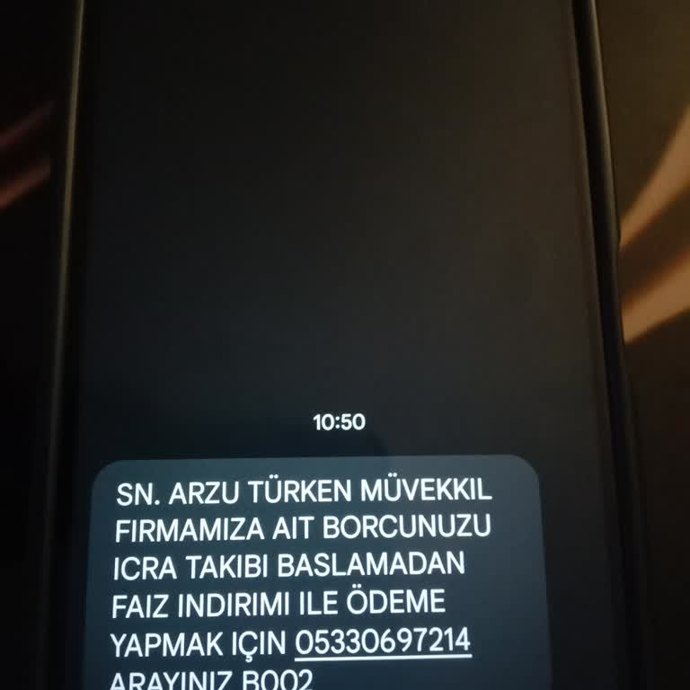 Metka Hukuk (SMS) Yanlış Borç Bildirimi Ve Haksız İcra Takibi