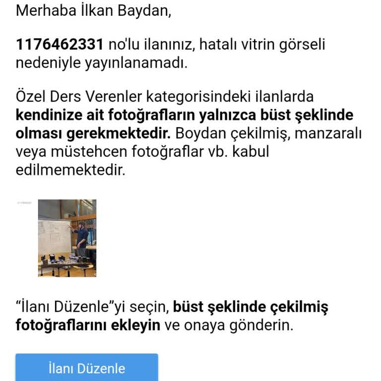 Sahibinden Hatalı Fotoğraf Sorunu