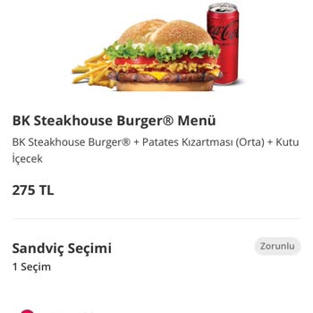 Burger King Ürün Görseli İle Gelen Ürünün Uyuşmazlığı.