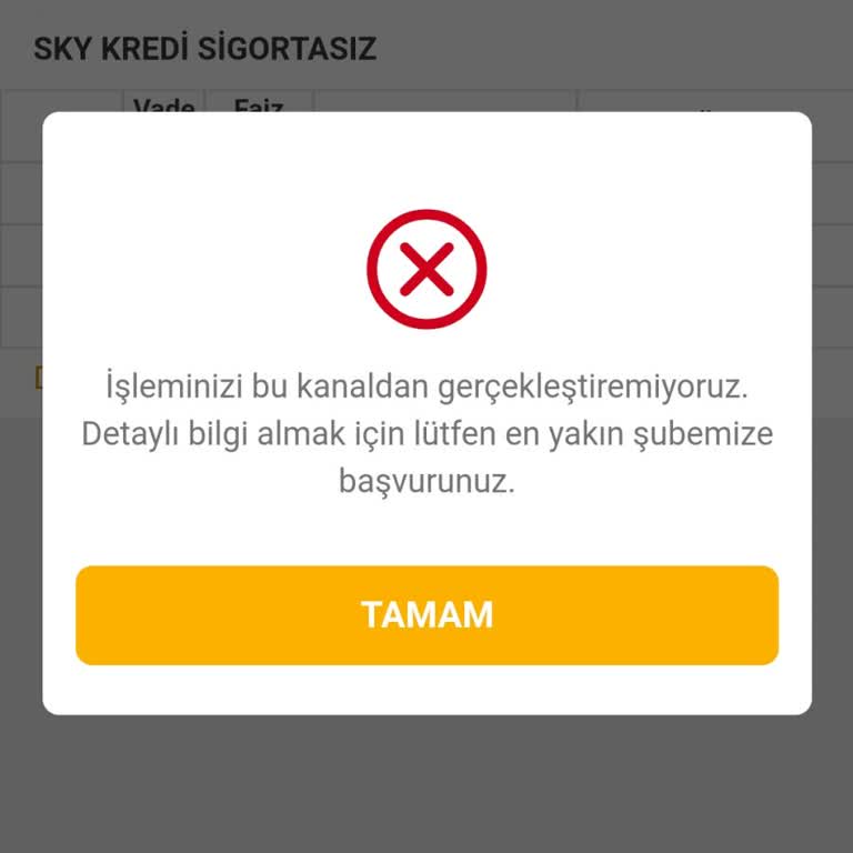 VakıfBank Sky Limit Kullandırmıyor