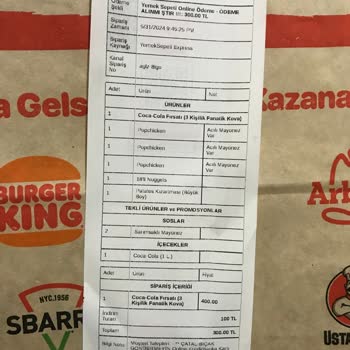 Popeyes Restorant Zinciri Şikayeti