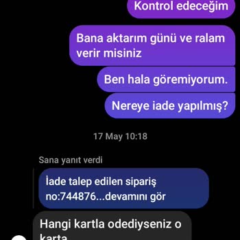 Yedilale Firması İademi Yapmak İstemiyor Sanırım