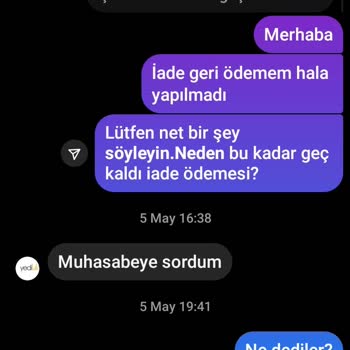 Yedilale Firması İademi Yapmak İstemiyor Sanırım