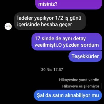 Yedilale Firması İademi Yapmak İstemiyor Sanırım