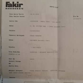 1 Ay Önce Aldığım Delonghi Kahve Makinesi Sürekli Arıza Veriyor