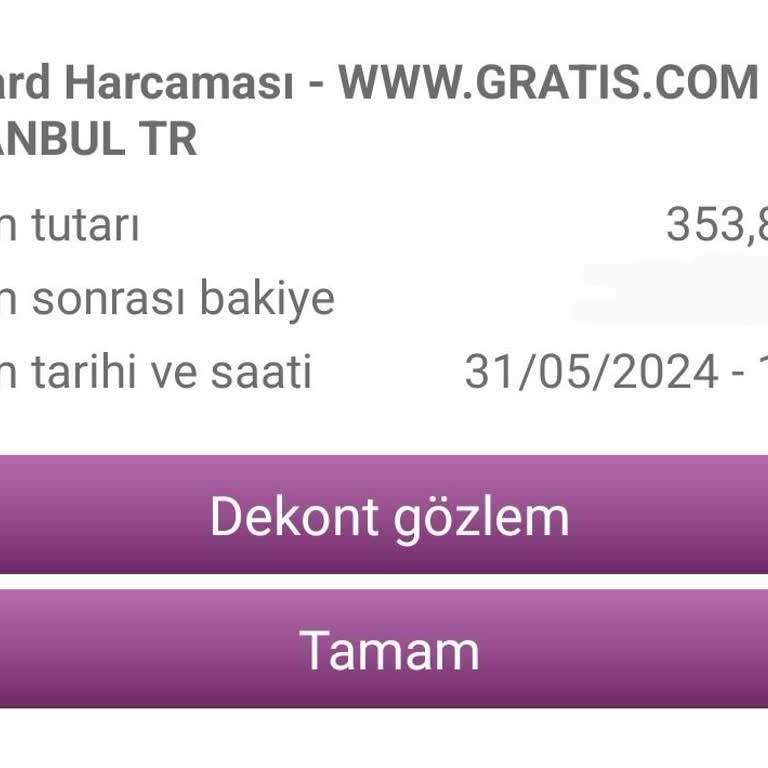 Gratis Ücret Kesildi Ürün Yok