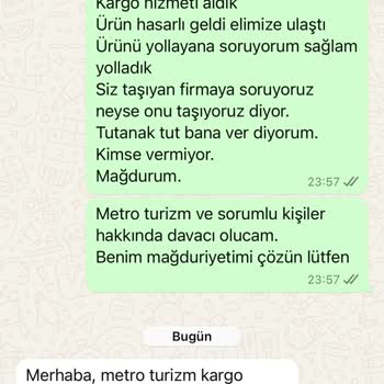 Metro Turizm Kargo Hizmeti Yokmuş!