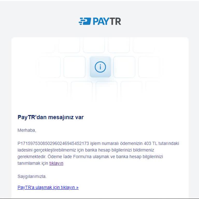Paytr Harcama İademi Halen Ödemedi