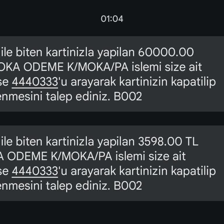 Moka Kartımdan Bilgim Dışında Harcama