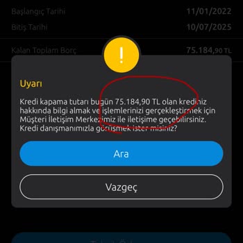 Yapı Kredi -Kredi Erken Kapamada Toplam Borçtan Daha Fazla İstiyor