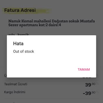 Gratis'te Sipariş Vermiyorum