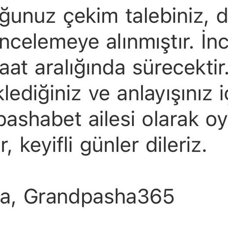 GrandPashaBet Pişmanlıktır