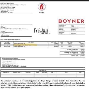 Boyner Geri İade Yapmıyor
