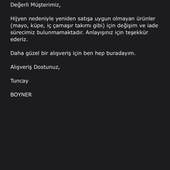 Boyner Geri İade Yapmıyor