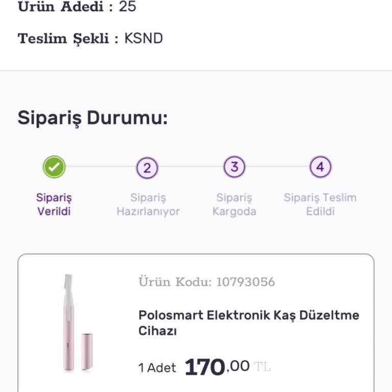 Gratis Siparişlerimde Verilen Sipariş Görünmüyor