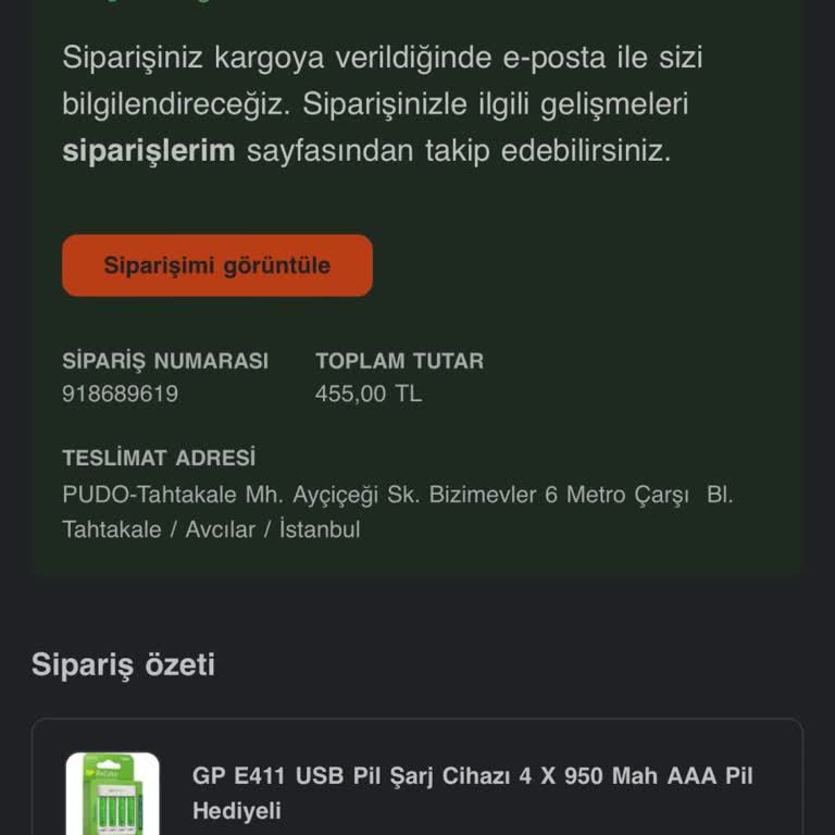 Hepsiburada Siparişim Kargoya Verilmedi