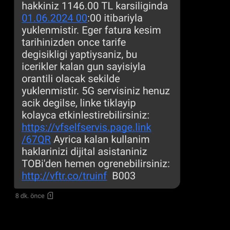 Vodafone Faturamı Kendi Kendilerine Yükseltmişler