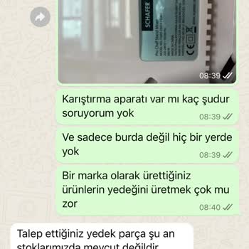 Schafer Hamur Yoğurma Makinesi Şikayeti