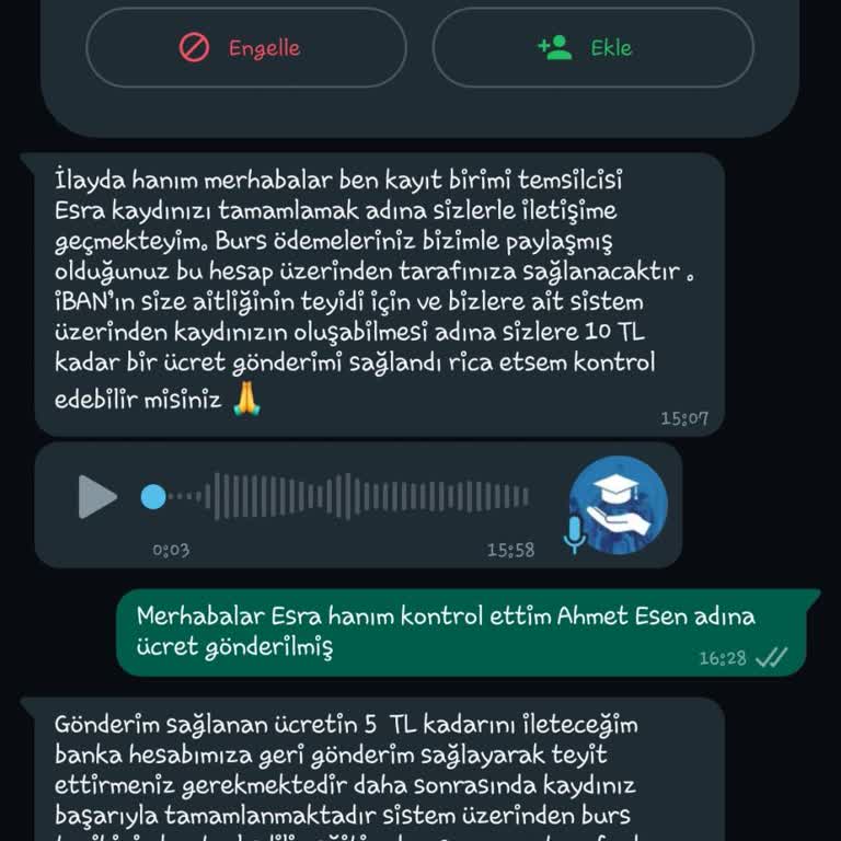 Burs Vaadiyle Dolandırıcılık Fırsat Eşitliği Burs