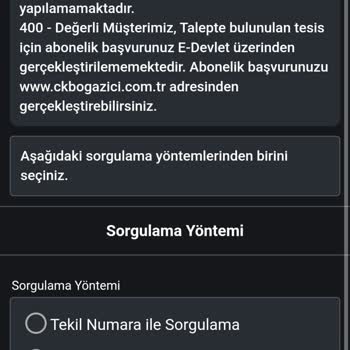 Ck Boğaziçi E Devlet Üzerinden Bireysel Abonelik Yapamıyorum