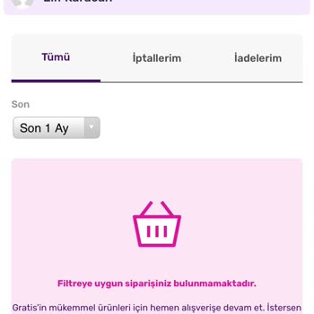 Gratis Para Hesabımdan Çekildi, Siparişim Gözükmüyor