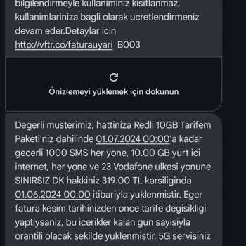 Vodafone Fatura Zam Şikayeti