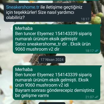 Sneakershome_tr (shopier-instagram) Siparişim İki Aydır Teslim Edilmedi!