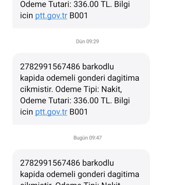 PTT Kargo PTT Üç Gündür Dağıtımda Diye Mesaj Atıyor Ama Kargo Yok Ortada