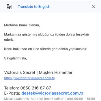 Victoria's Secret Siparişim Teslim Edilmedi