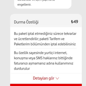 Vodafone Hediye Kampanyalar Tanımlanmıyor.