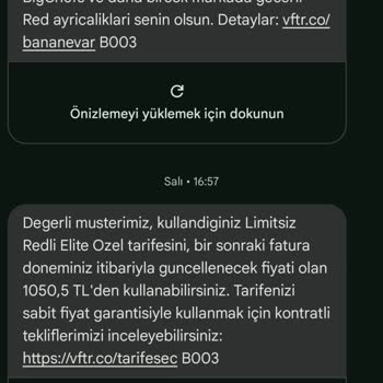 Vodafone İznim Dışında 230 TL Olan Faturamı 1050 TL Yapmış