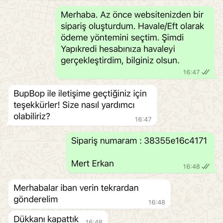 Bupbop Paramı İade Etmiyor, Ürünü Göndermiyor