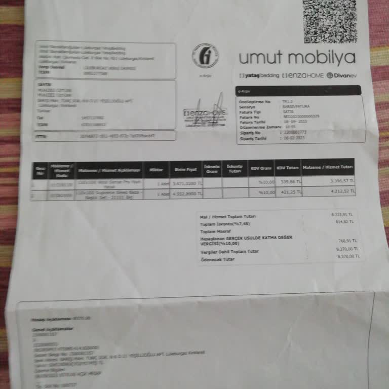 Yataş Yatak Sadece İsmi Marka 9 Ayda Çöktü Ve Gıcırdıyor.