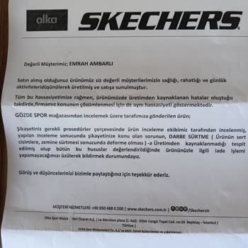 Skechers Marka Sandalet Yırtılma Sorunu