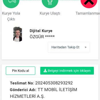 Dijital Kurye Sipariş Teslim Etmedi