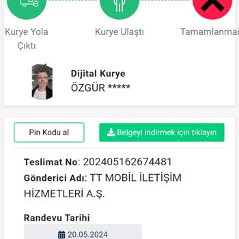 Dijital Kurye Sipariş Teslim Etmedi