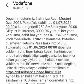 Vodafone Hattıma Yapılan Fahiş Zam