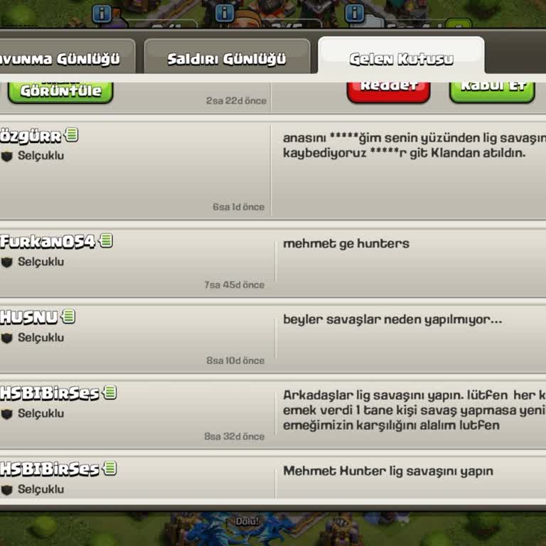 Жалоба на Clash of Clans за оскорбления