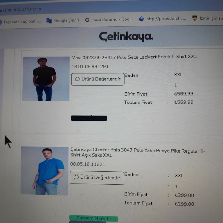 Çetinkaya Eksik Siparişe Anlamsız Cevap