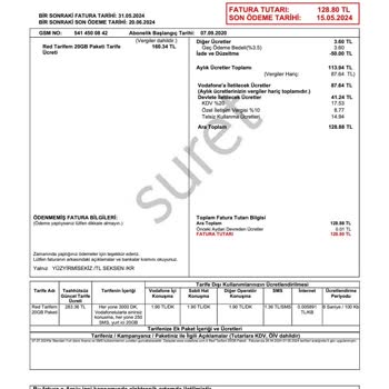 Vodafone Tarife Ücretinin Bana Verilen Fiyata Geri Çekilmesini İstiyorum
