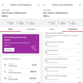 Vodafone Tarife Ücretinin Bana Verilen Fiyata Geri Çekilmesini İstiyorum